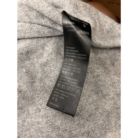 D. Exterior Cashmere Blend Embroider Long Sleeve Sweater Grey Size Small - Picture 5 of 5